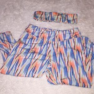 Girls leggings with matching headband size 7